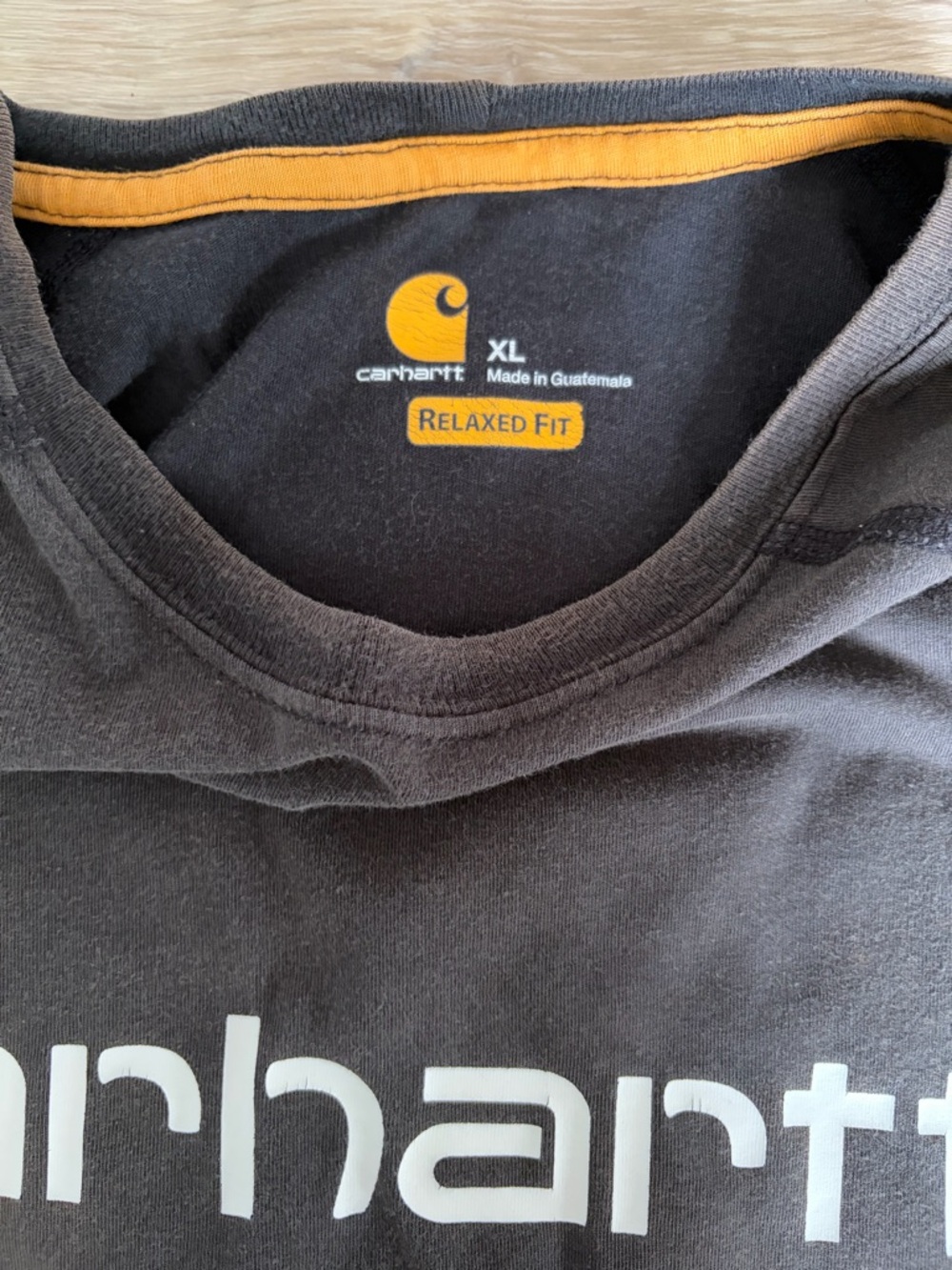 Carhartt Force Logo Tee Black Relaxed Fit XL Workwear Shirt - Picture 3 of 7